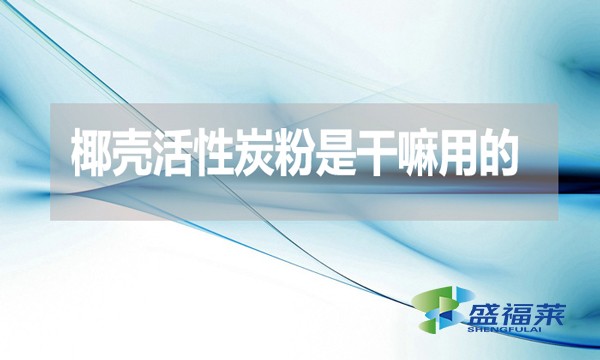 椰壳活性炭粉是干嘛用的？